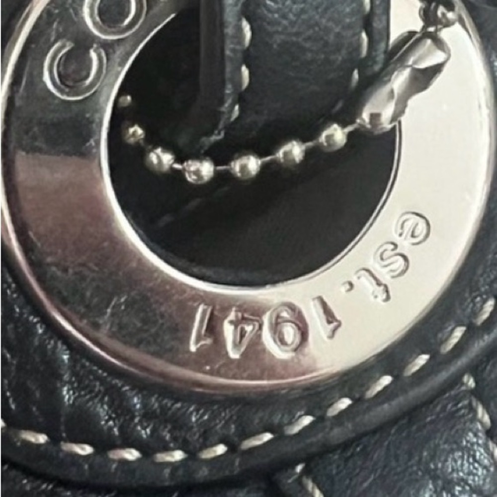 Coach Black Leather Shoulder Bag - Picture 6 of 6